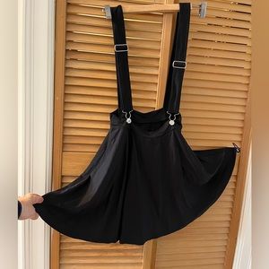 Blackmilk Matte Pinafore Skater Skirt - M